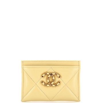 Chanel 19 Card Holder Quilted Leather