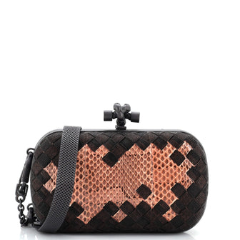 Bottega Veneta Box Knot Clutch Ayers with Intrecciato Metal Mesh Small