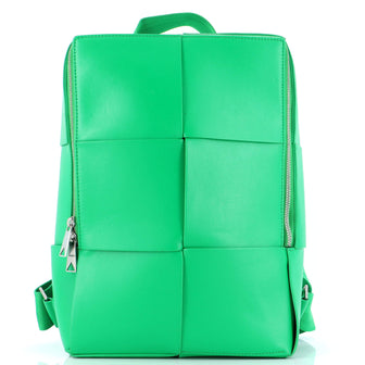 bottega veneta leather backpack Bottega Veneta Arco Backpack Maxi Intrecciato Leather Green 2530511