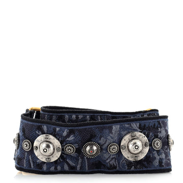Christian Dior Shoulder Strap Embellished Oblique Canvas