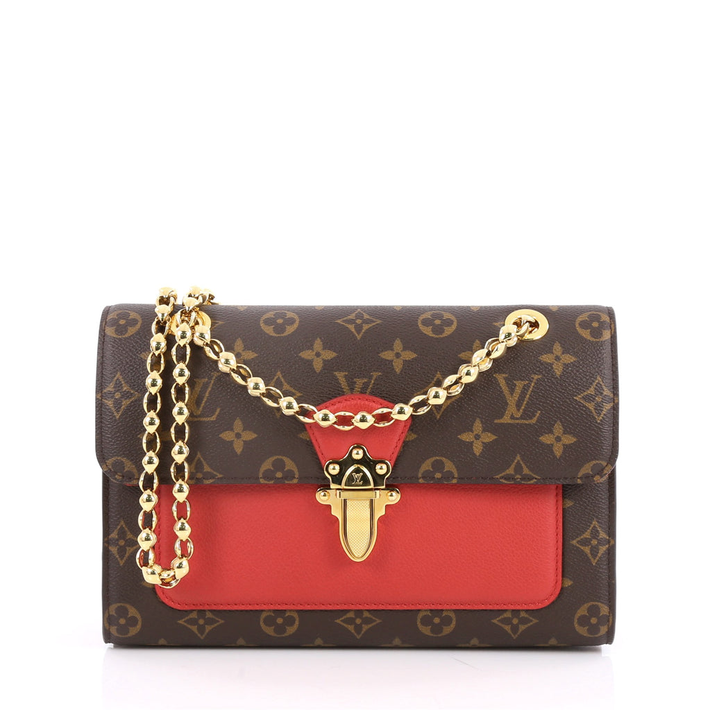 Louis Vuitton - Victoire Handbag Monogram Canvas and Leather Shoulder Bag