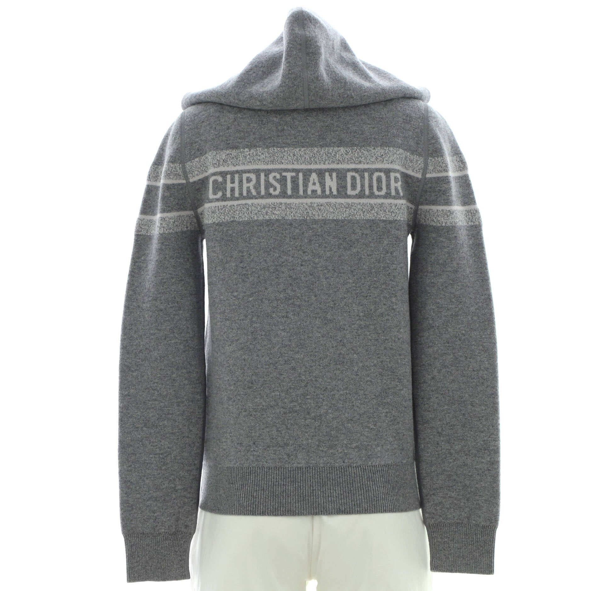 Christian Dior Women's Logo Zip Reversible Hoodie Oblique Cashmere