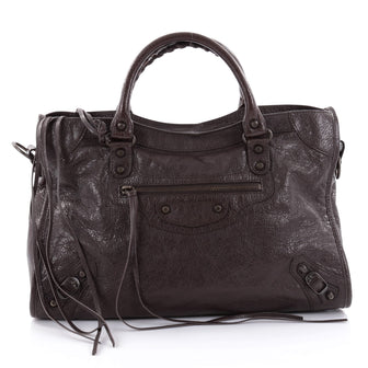 Balenciaga City Classic Studs Handbag Leather Medium 2530801