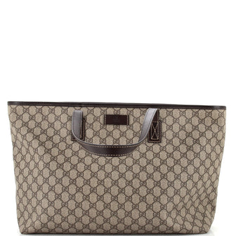 Gucci Plus Tote GG Coated Canvas Large