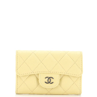 Chanel Classic Flap Card Case Quilted Caviar