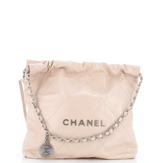 Chanel 22 Chain Hobo Quilted Calfskin Small