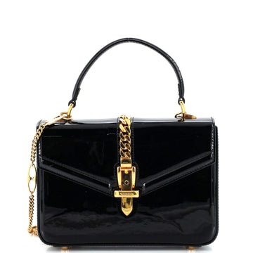 Gucci Sylvie 1969 Top Handle Bag Patent Mini