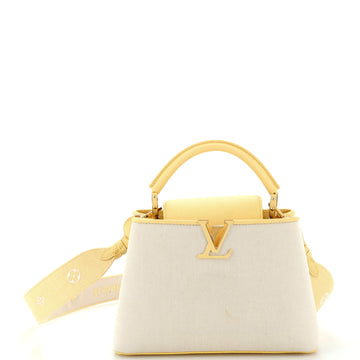 Louis Vuitton Capucines Bag Canvas with Taurillon Leather BB