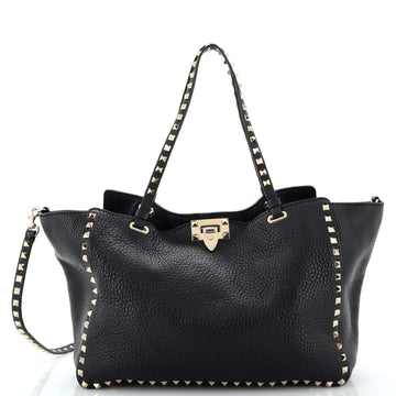 Valentino Garavani Rockstud Tote Pebbled Leather Medium