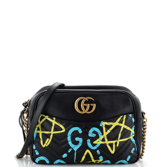 Gucci GG Marmont Shoulder Bag GucciGhost Matelasse Leather Medium