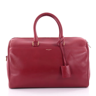 Saint Laurent Classic Duffle Bag Leather 12 Red 2532701