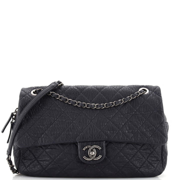 Chanel Easy Flap Bag Quilted Distressed Calfskin Jumbo