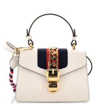 Gucci Sylvie Top Handle Bag Leather Mini