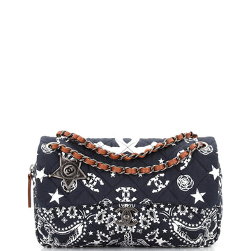 Chanel Paris-Dallas Bandana Flap Bag Quilted Canvas Medium