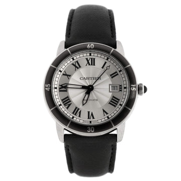 Cartier Ronde Croisiere de Cartier Automatic Watch Stainless Steel and Leather 42