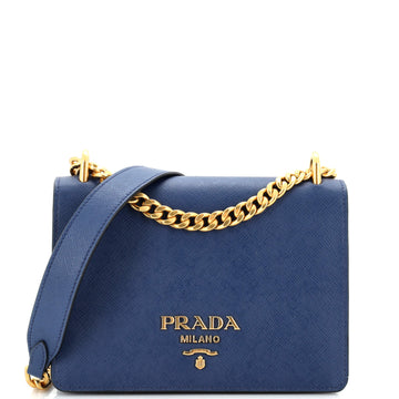 Prada Chain Wallet Crossbody Saffiano Leather