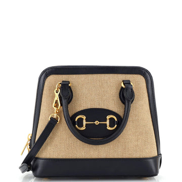 Gucci Horsebit 1955 Top Handle Bag Canvas Small