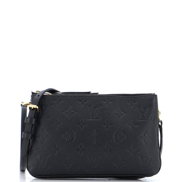 Louis Vuitton Double Zip Pochette Monogram Empreinte Leather