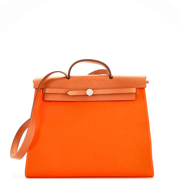 Hermes Herbag Zip Leather and Toile 39