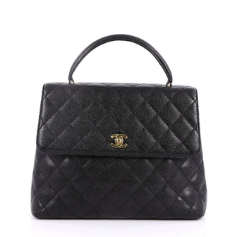 Chanel Vintage Classic Top Handle Flap Bag Quilted 2533001