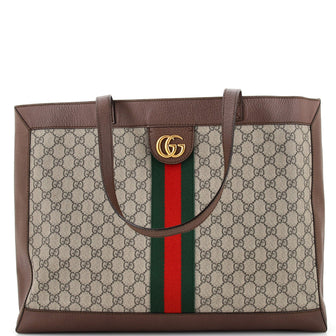 Gucci Ophidia Soft Open Tote GG Coated Canvas East West