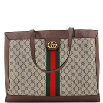 Gucci Ophidia Soft Open Tote GG Coated Canvas East West