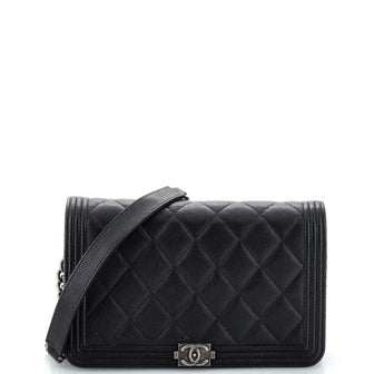 Chanel Boy Wallet on Chain Quilted Caviar