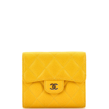 Chanel CC Compact Classic Flap Wallet Quilted Caviar