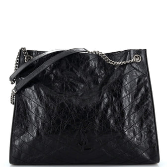 Saint Laurent Niki Shopping Tote Matelasse Chevron Leather Large
