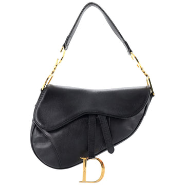 Christian Dior Vintage Saddle Bag Leather Medium