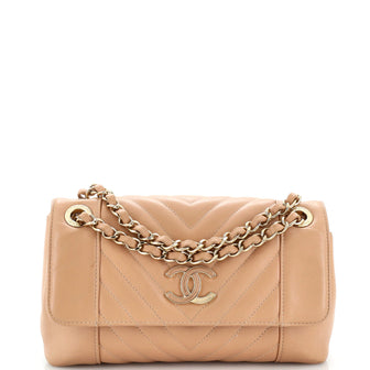 Chanel Daily Chevron Flap Bag Chevron Calfskin Small