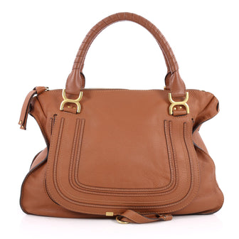 Chloe Marcie Shoulder Bag Leather Large Brown 2534102