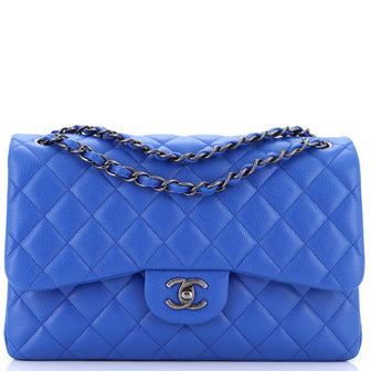 Chanel Classic Double Flap Bag Quilted Caviar Jumbo