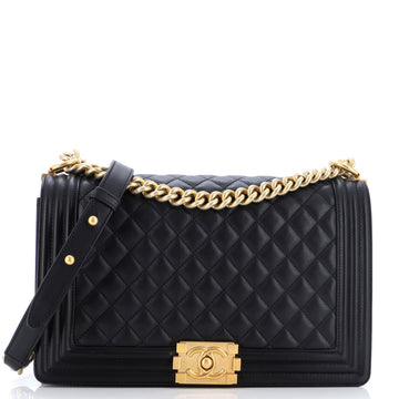 Chanel Boy Flap Bag Quilted Calfskin New Medium