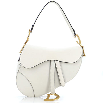 Christian Dior Saddle Handbag Leather Medium
