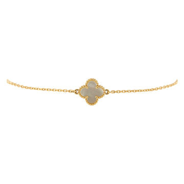 Van Cleef & Arpels Sweet Alhambra Bracelet 18K Yellow Gold and Mother of Pearl