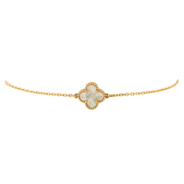 Van Cleef & Arpels Sweet Alhambra Bracelet 18K Yellow Gold and Mother of Pearl