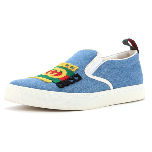 Gucci Men\'s Denim Slip-On Sneakers Gucci Patch Gucci Men main image 4