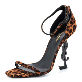 Saint Laurent Women's Opyum Heels Printed Pony Hair 110