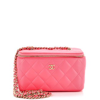 Chanel Classic Vanity Case with Chain Quilted Lambskin Small