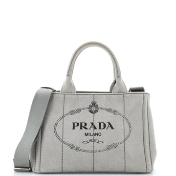 Prada Canapa Convertible Tote Canvas Mini