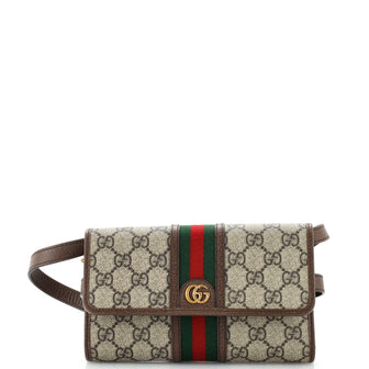 Gucci Ophidia Trifold Wallet Crossbody Bag GG Coated Canvas Mini