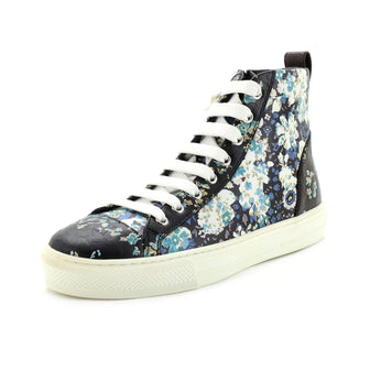 Louis Vuitton Women's Zip Up Sneaker Boots Floral Printed Leather