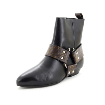 Louis Vuitton Women's Rhapsody Ankle Boots Leather with Monogram Canvas
