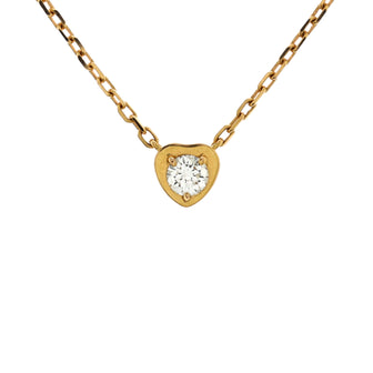 Cartier D'Amour Heart Pendant Necklace 18K Rose Gold with Diamond