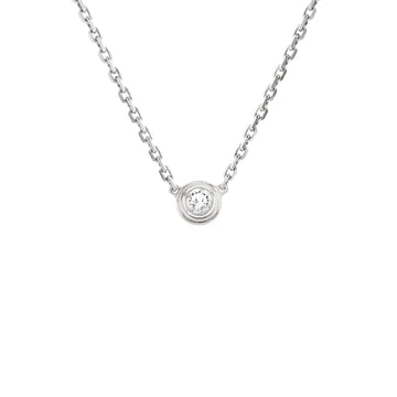Cartier D'Amour Pendant Necklace 18K White Gold and Diamond XS
