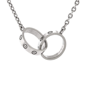 Cartier Love Interlocking Necklace 18K White Gold