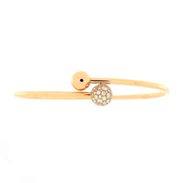 Tiffany & Co. HardWear Ball Bypass Bracelet 18K Rose Gold with Diamonds