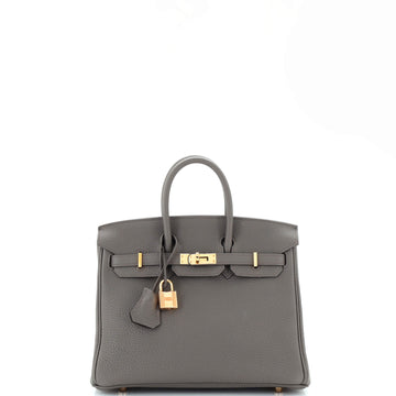 Hermes Birkin Handbag Grey Togo with Rose Gold Hardware 25
