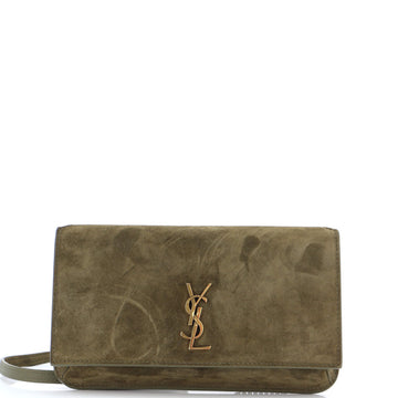 Saint Laurent Classic Monogram Phone Holder Shoulder Bag Suede
